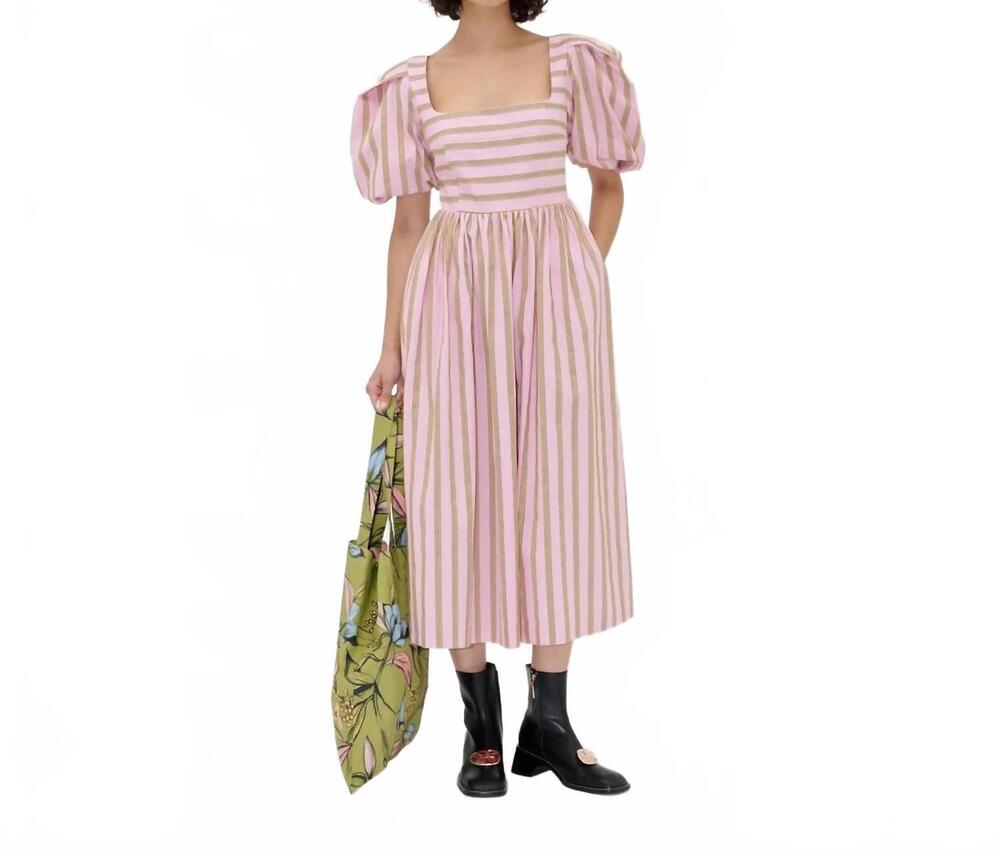 NEW STINE GOYA jacquard weave tunic dress in wallpaper stripes